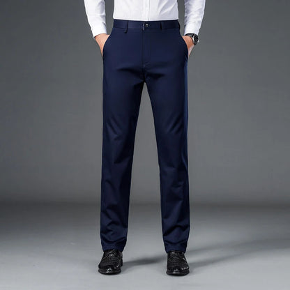 Male Smart Casual Pants Stretchy Sports Men's Fast Dry Trousers Spring