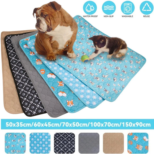 Reusable Dog Pee Pad Blanket Absorbent Diaper Washable Puppy Training