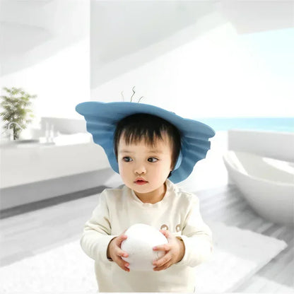 Baby Shower Soft Cap Adjustable Hair Wash Hat for Kids Ear Protection