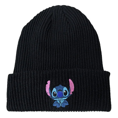 Stitch Knit Hat Cartoon Embroidered Benie Cap Cute Unisex Warm