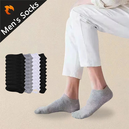 5/10 Pairs Men's Boat Socks Business Sport Sweat Absorption Mature