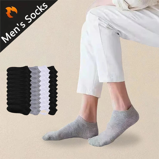 5/10 Pairs Men's Boat Socks Business Sport Sweat Absorption Mature