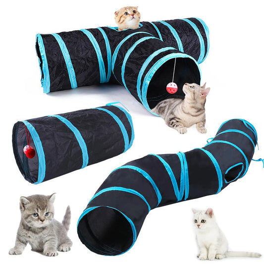 Cat Tunnel  Foldable Cats Tunnel Cat Toy Breathable Drill Barrel for