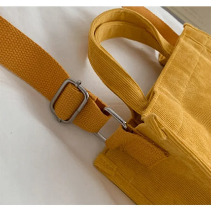 Women Handbag Simple Corduroy Portable Large Capacity HandBag Ins