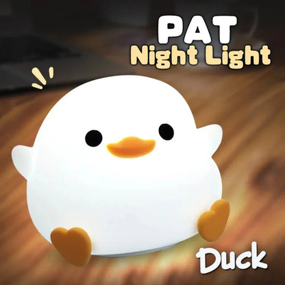 LED Night Light Cute Duck Cartoon Animals Silicone Lamp for Children