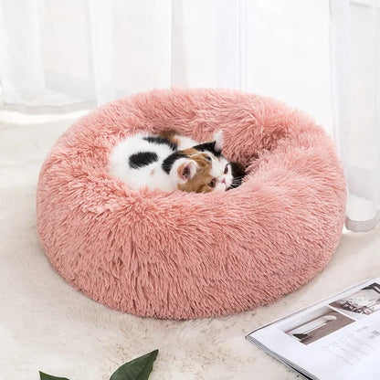 Cat Nest Round Soft Shaggy Mat for Kittens Chihuahua Indoor Dog Cat