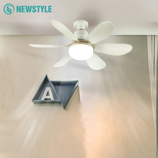 Home E27 Base Ceiling Fan Light with 30W LED Night Lights 3 Adjustable