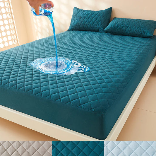 1pc 3D Air Fabric Thick Mattress Cover, 100% Waterproof Mattress