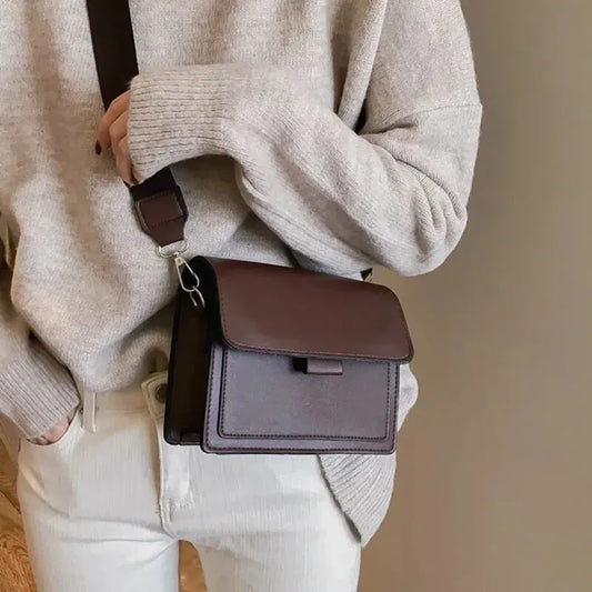 Classic Designer PU Leather Crossbody Bag for Women Travel Handle