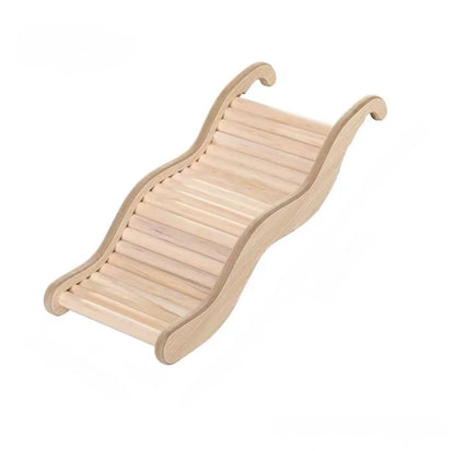 1PC Wooden Wave Staircase Hamster Toy Pet Supplies Cage Decor