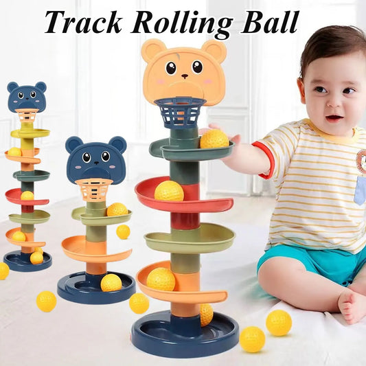 Different Layers Baby Track Rolling Ball Toy Early Educational Puzzle