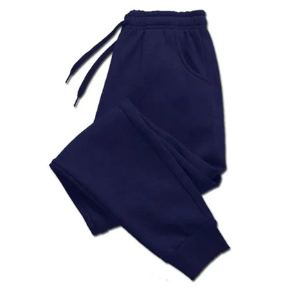 Mens Casual Pants Autumn Winter Fleece Sweatpants Men Running Jogger
