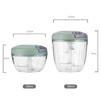 500/900ML Manual Meat Mincer Garlic Chopper Rotate Garlic Press
