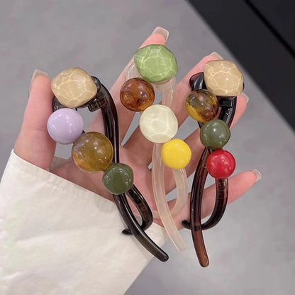 Summer Barrettes For Women Vintage Colorful Ball Shape Hairpin Daily