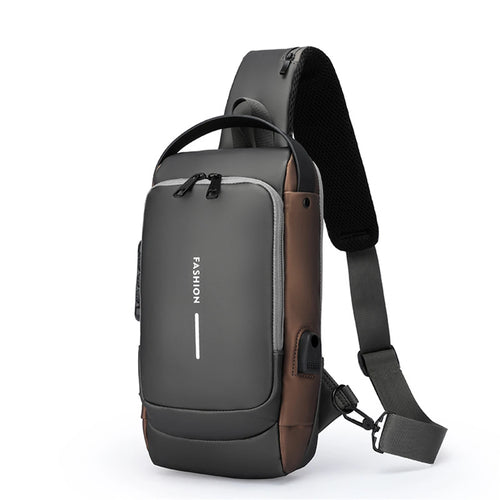 New Brand Designer Men Crossbody Bag PU Leather Classic Anti-Theft