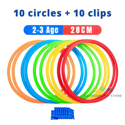 Outdoor Kids Funny Physical Training Sport Toys Lattice Jump Ring Set