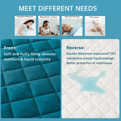 1pc 3D Air Fabric Thick Mattress Cover, 100% Waterproof Mattress