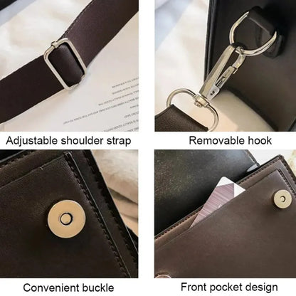 Classic Designer PU Leather Crossbody Bag for Women Travel Handle