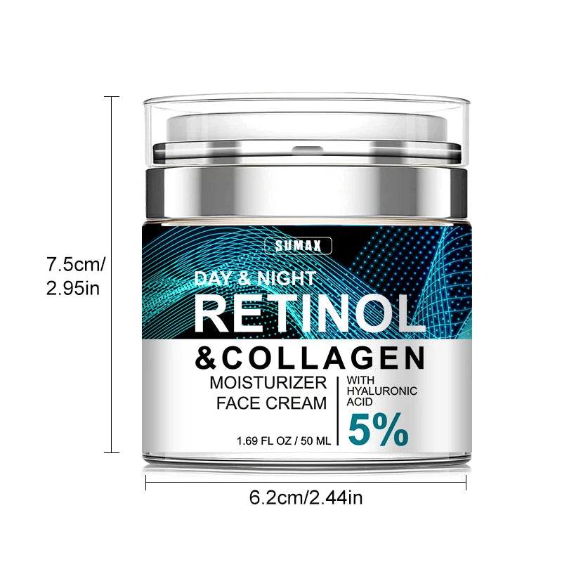 Sumax Retinol Collagen Face Cream 50ml Moisturizer with Hyaluronic