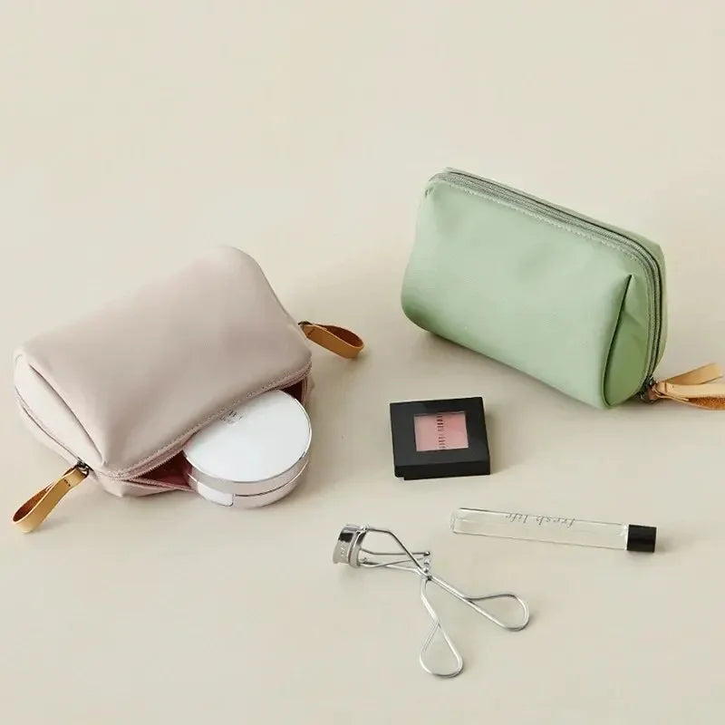 2024 New Women's Small Bag Toiletry Bag Portable Mini Solid Color