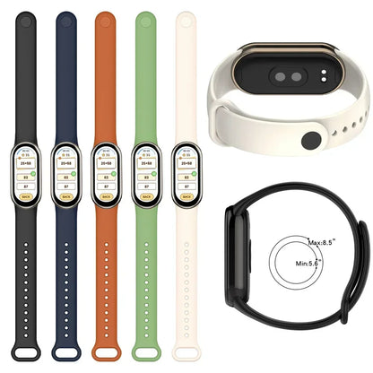 Silicone Strap For Xiaomi Mi band 8-8 NFC Sport Belt Replacement