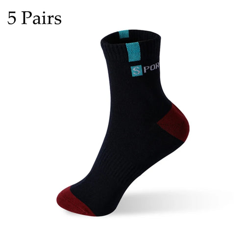 5 Pairs Men Bamboo Fiber Autumn Winter Men Socks Breathable Cotton
