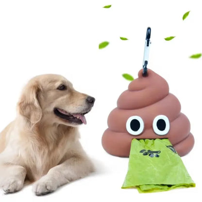 Pet Fecal Bag Dispenser Cat Dog Outdoor Garbage Pocket Hanging Buckle